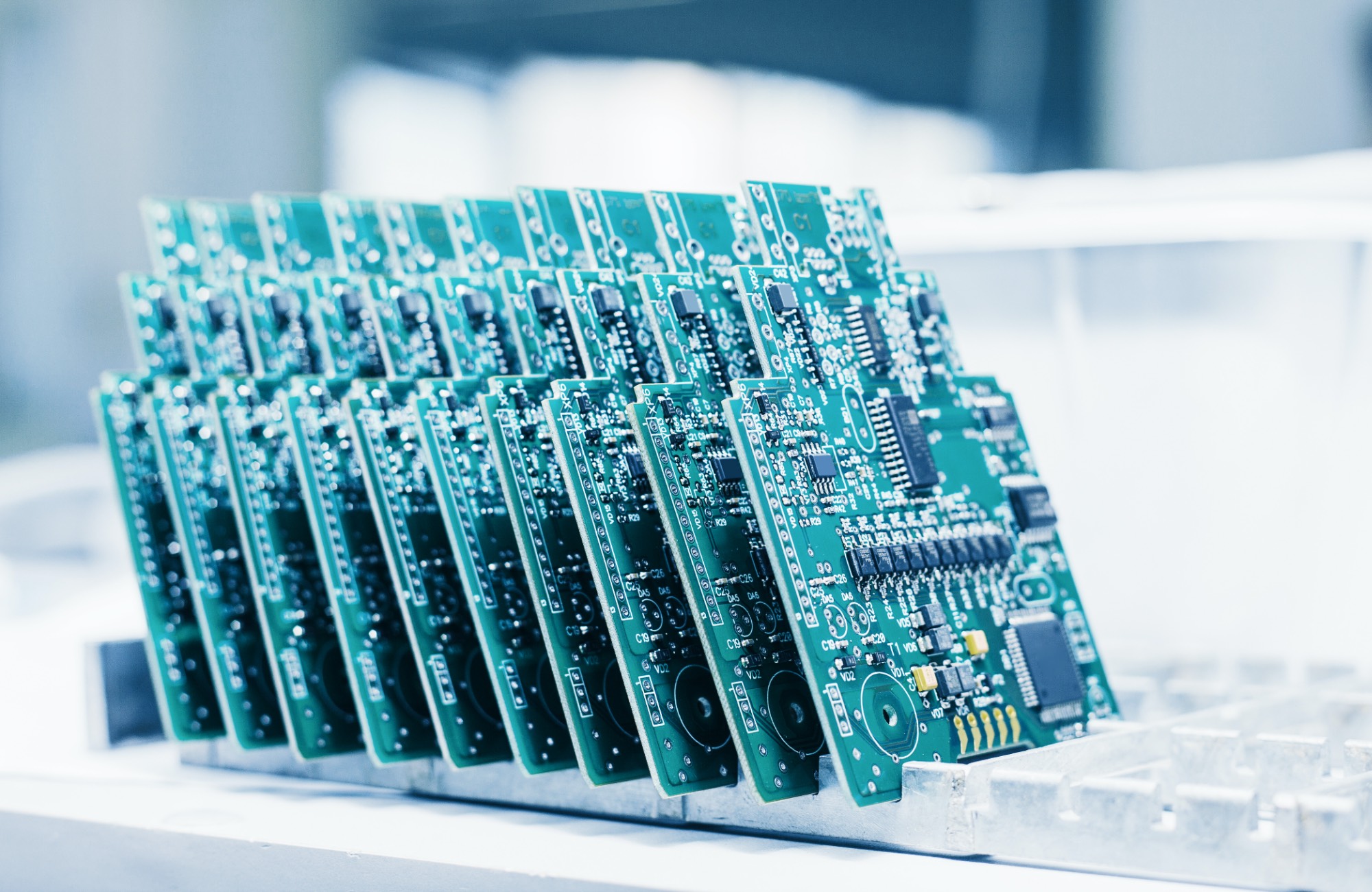 Series of Circuit Boards in Production